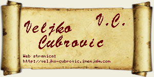 Veljko Čubrović vizit kartica